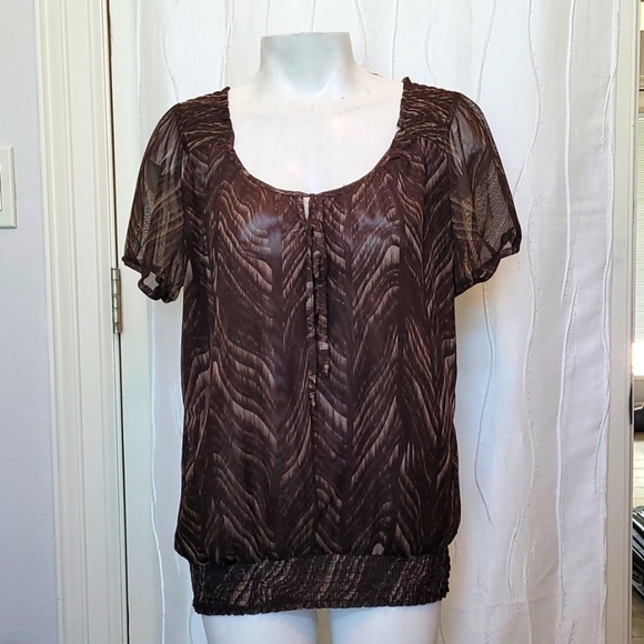 Nicole Miller Sheer Mesh Top - Picture 1 of 6
